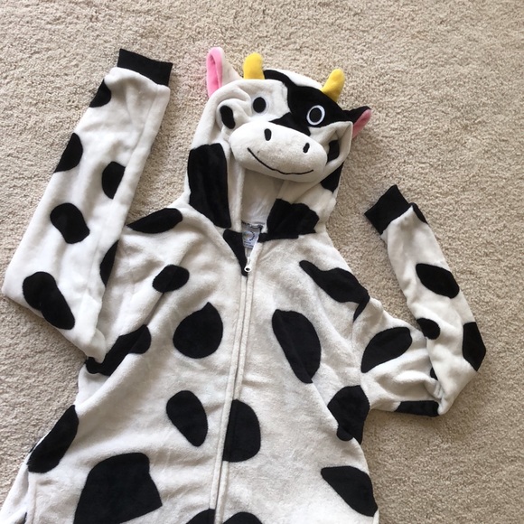 Adult Onesie Halloween Cow Costume - Picture 2 of 16